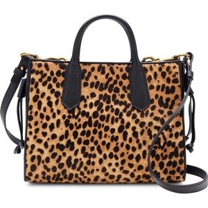 J Crew Calf Hair Leopard Satchel